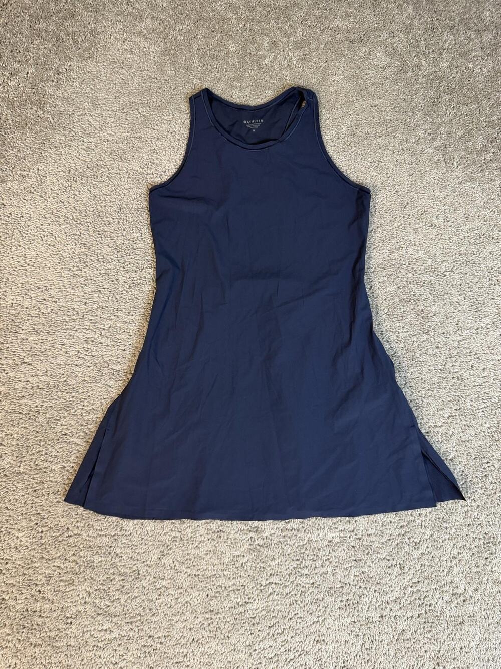Athleta Dress Womens M Blue Nylon Tennis Pleated Skirt Racerback Active